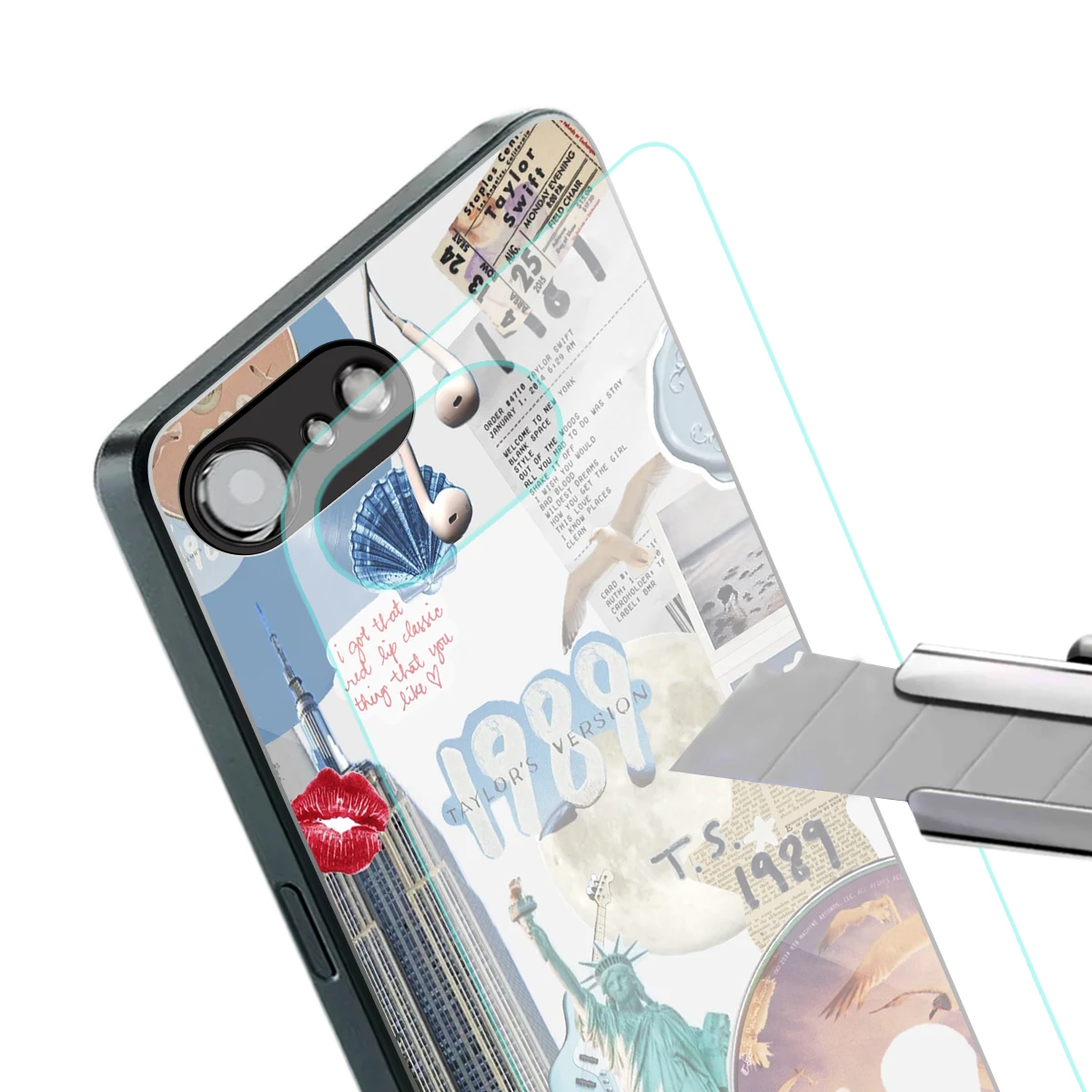 1989 Swift Era stylish phone case for iphone 16e | glossy glass and slim fit