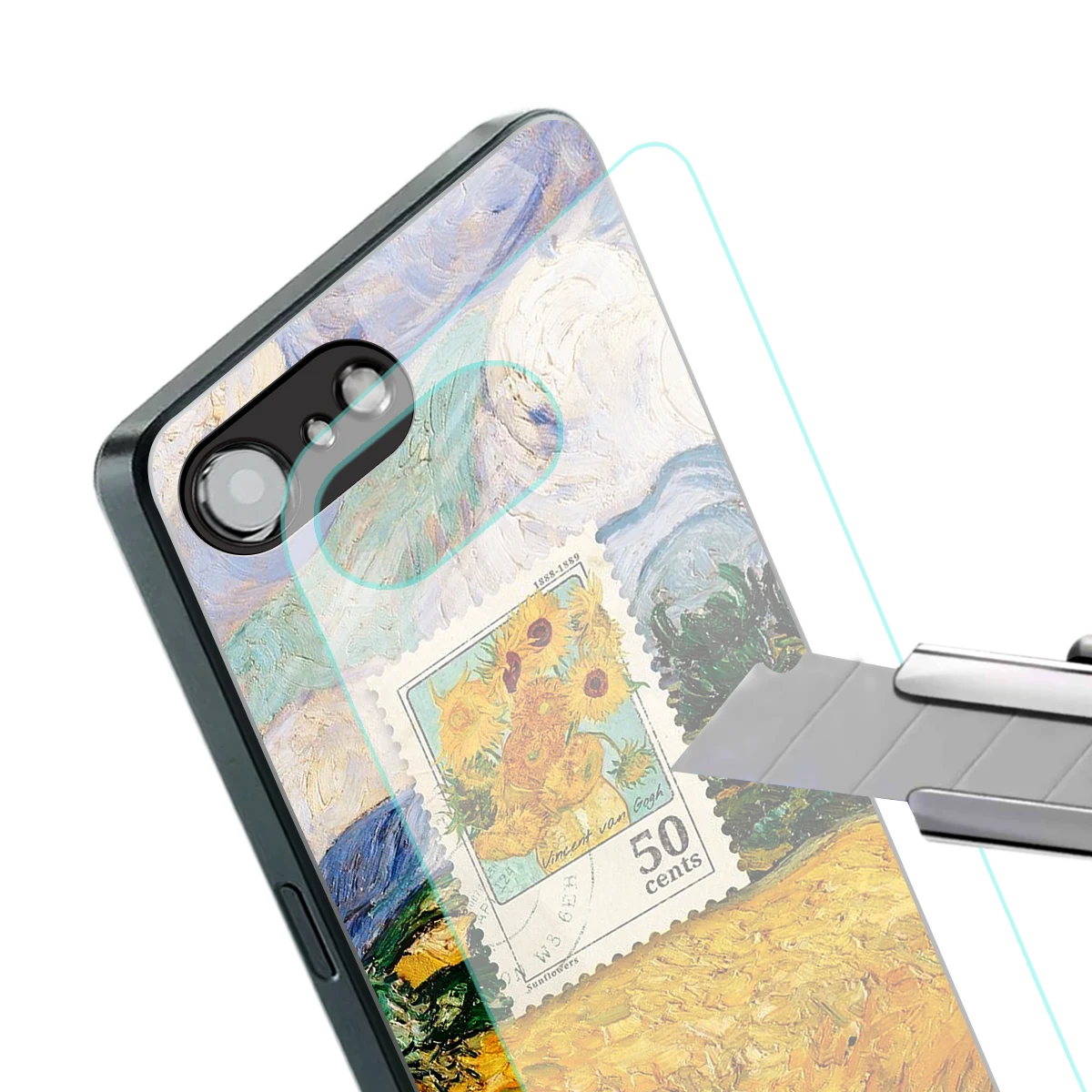 50 Cents stylish phone case for iphone 16e | glossy glass and slim fit