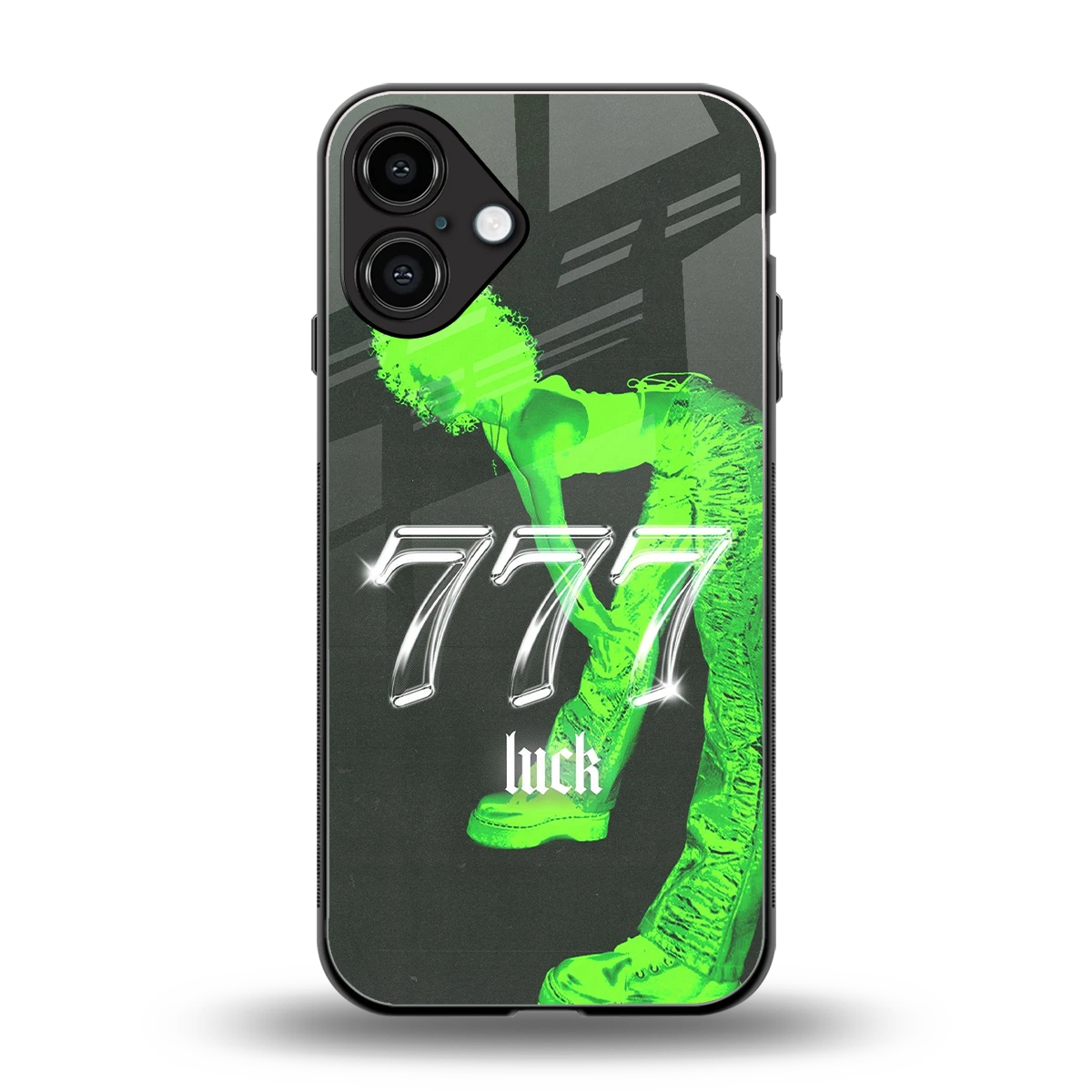 777 Luck back phone cover | glass case for iphone 16 plus