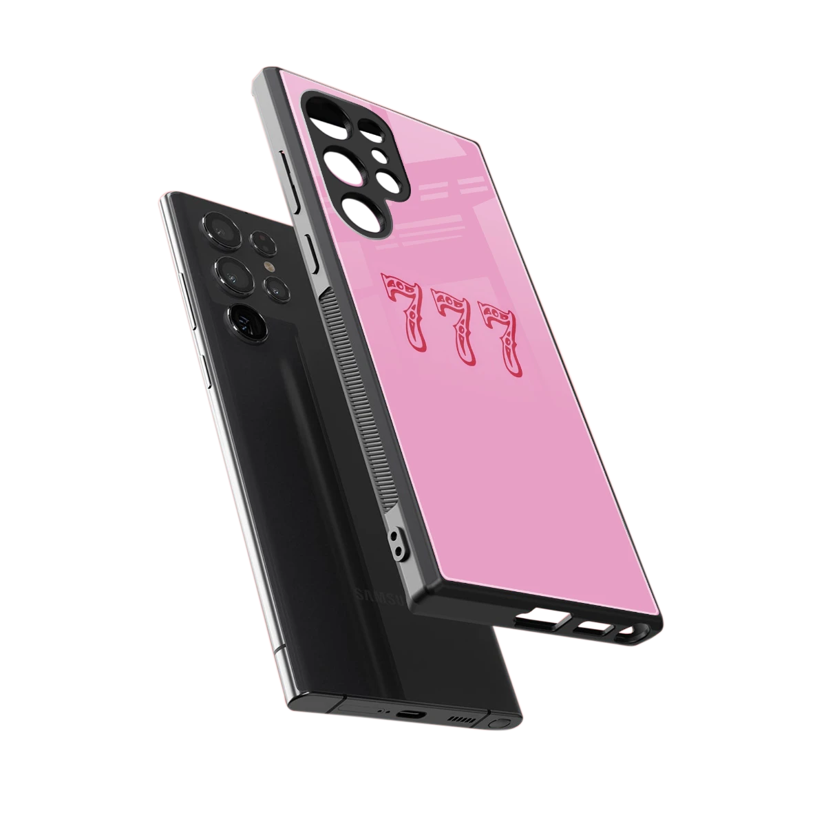 777 sleek samsung galaxy s24 ultra cover with tempered glass back and TPU edges