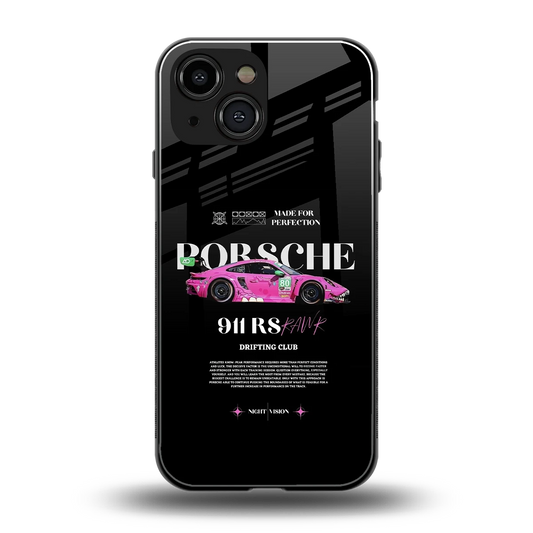 911 Drifting Club back phone cover | glass case for iphone 13 mini