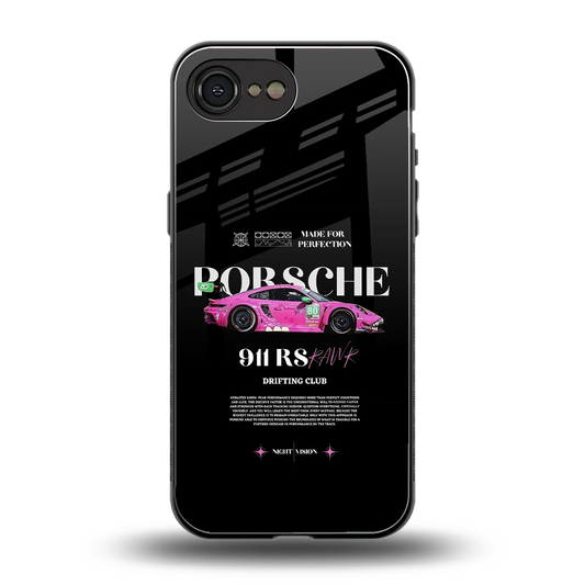 911 Drifting Club back phone cover | glass case for iphone 16e