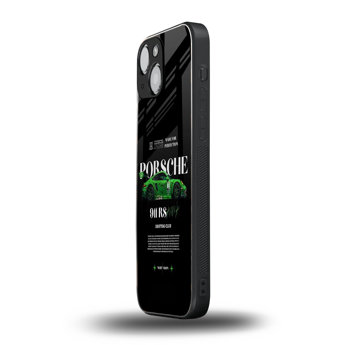 911 RS Drifting Club iphone 13 mini mobile cover | shockproof glass phone case