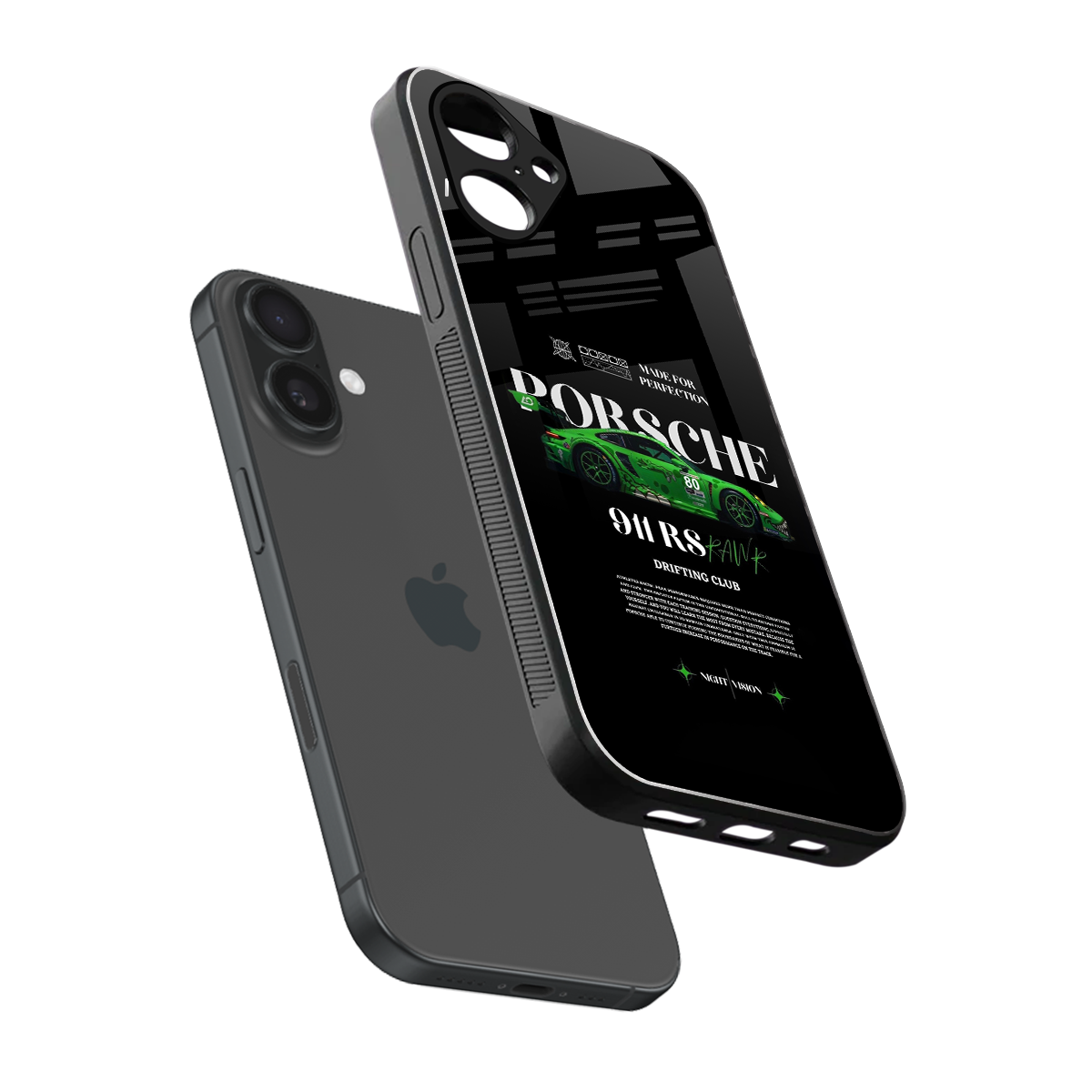911 RS Drifting Club Phone Case for Iphone 16 | Glass Case