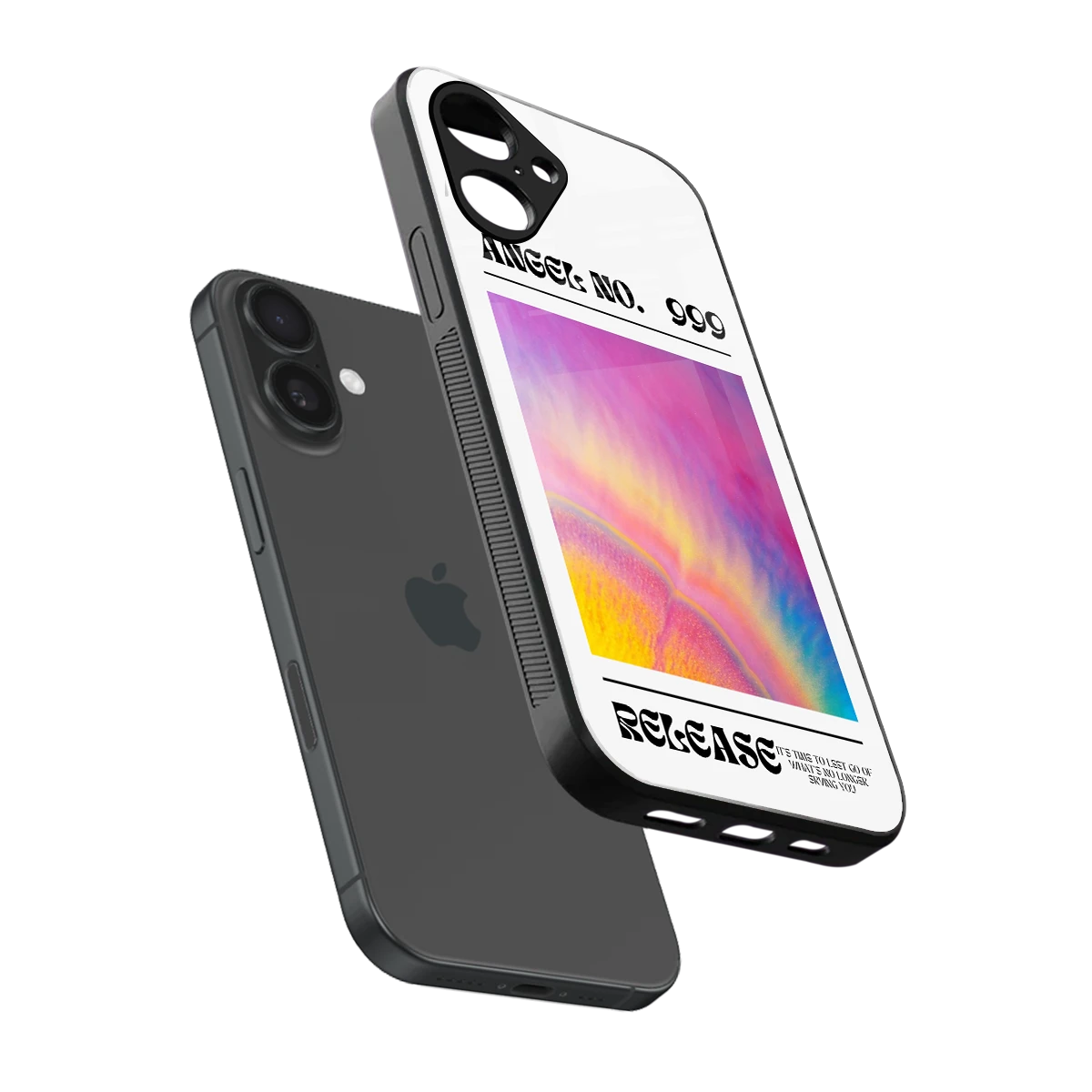 999 sleek iPhone 16 cover with tempered glass back and TPU edges