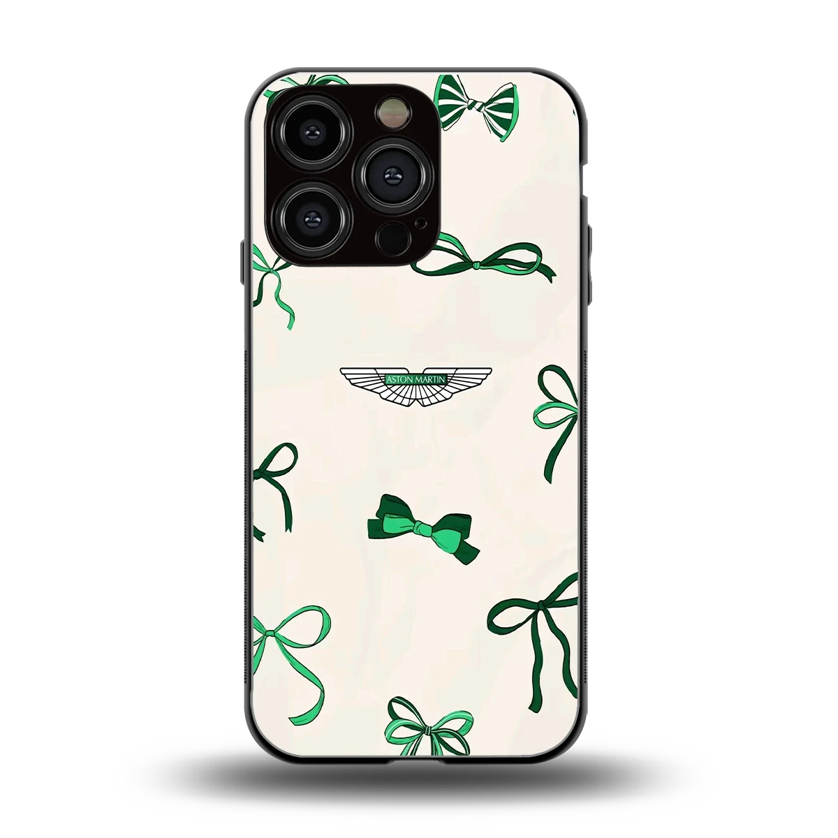 AM X Bows back phone cover | glass case for iphone 16 pro