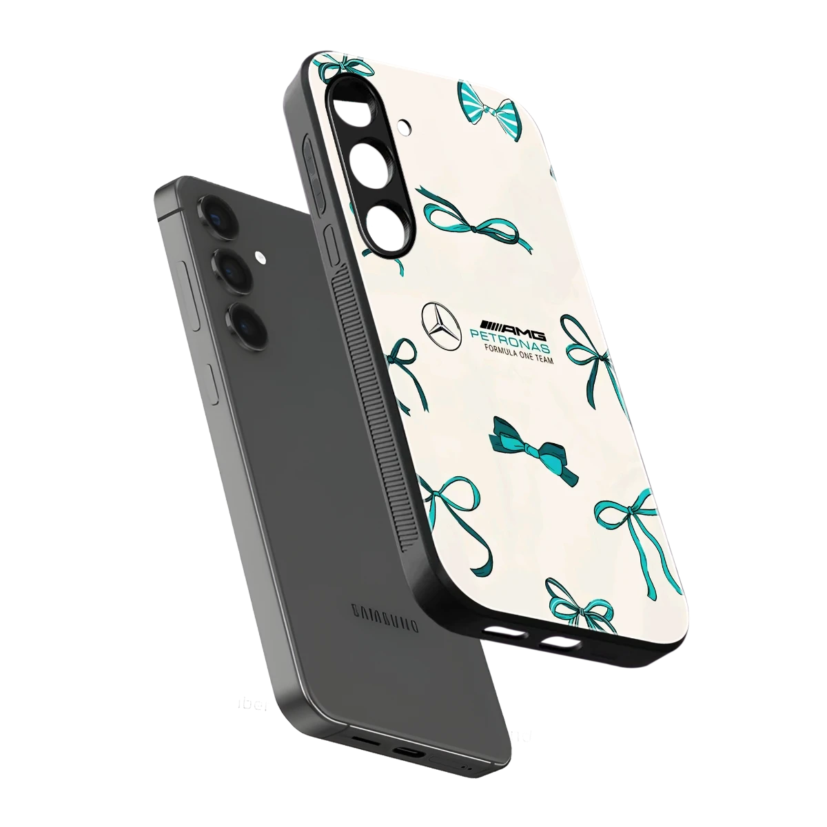 AMG X Bows sleek samsung galaxy s25 fe cover with tempered glass back and TPU edges