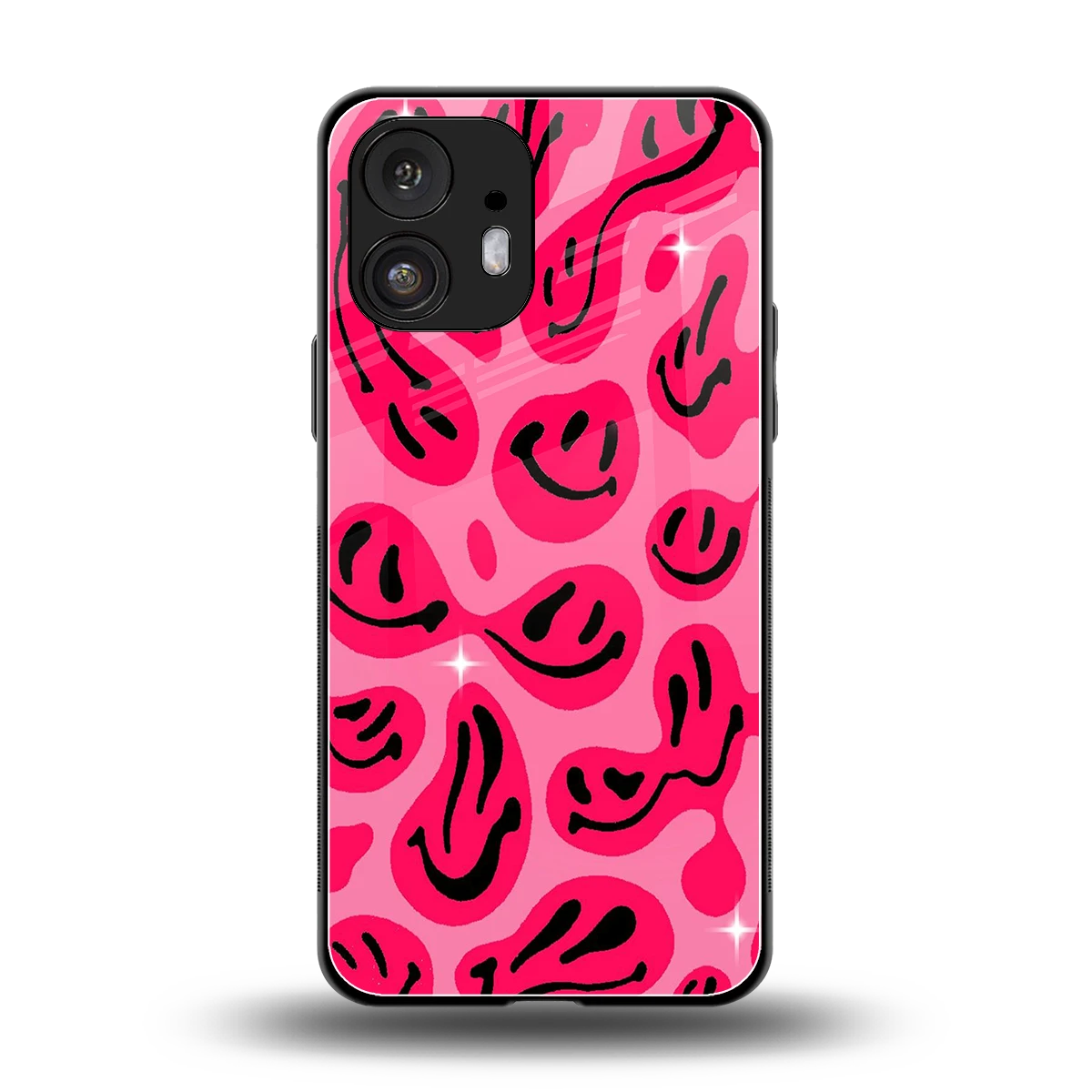 Acid Smiles Pink back phone cover | glass case for nothing phone 2