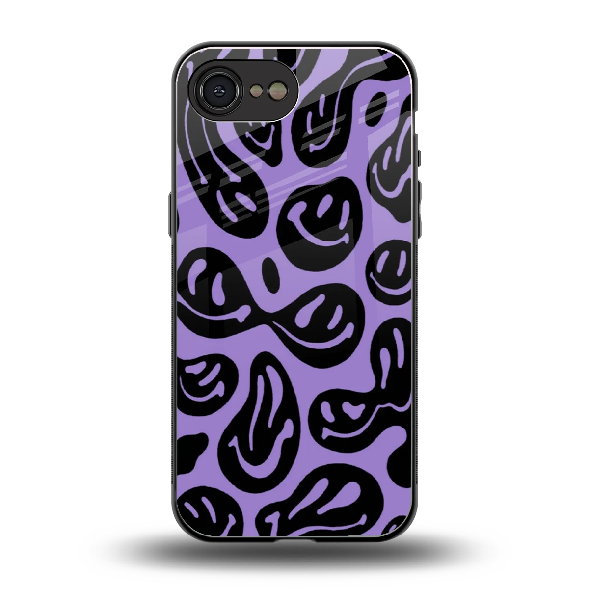Acid Smiles Purple back phone cover | glass case for iphone 16e