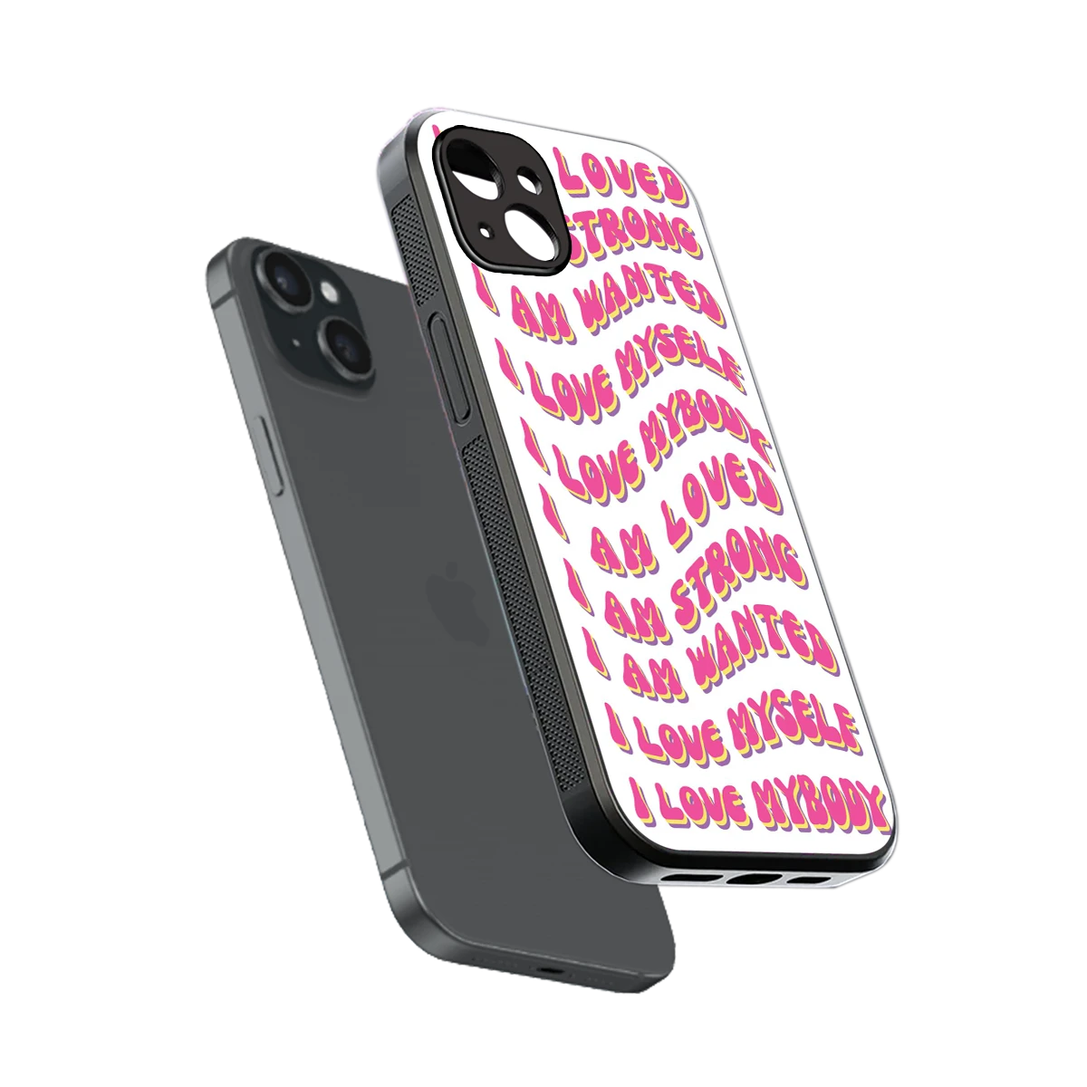 Affirmation sleek iphone 15 plus cover with tempered glass back and TPU edges