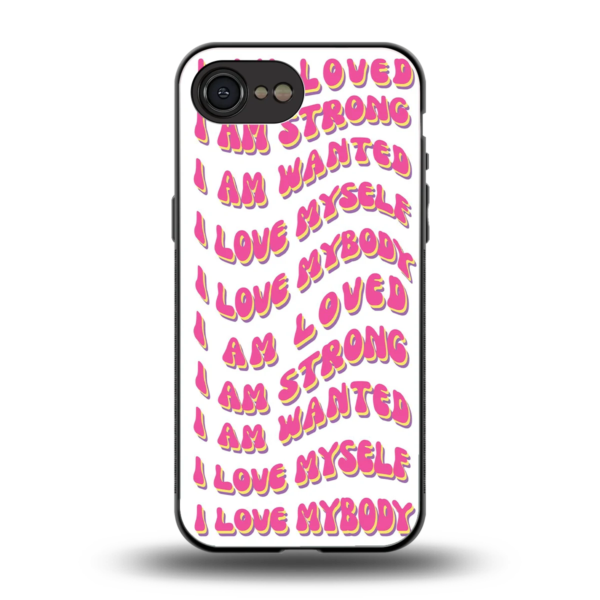 Affirmation back phone cover | glass case for iphone 16e