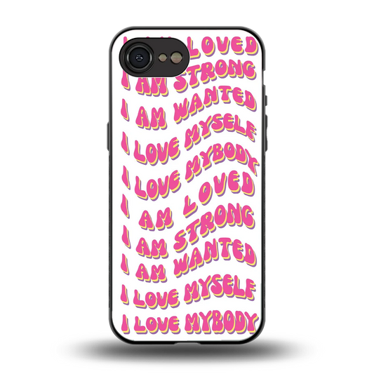 Affirmation back phone cover | glass case for iphone 16e