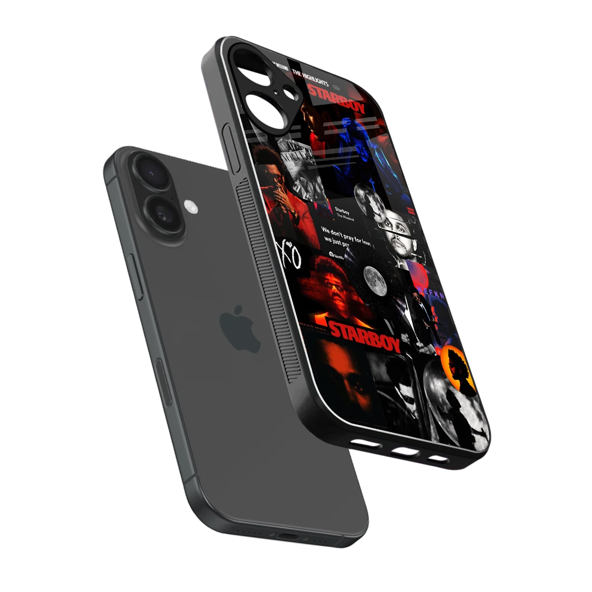 After Hours sleek iphone 16 plus cover with tempered glass back and TPU edges
