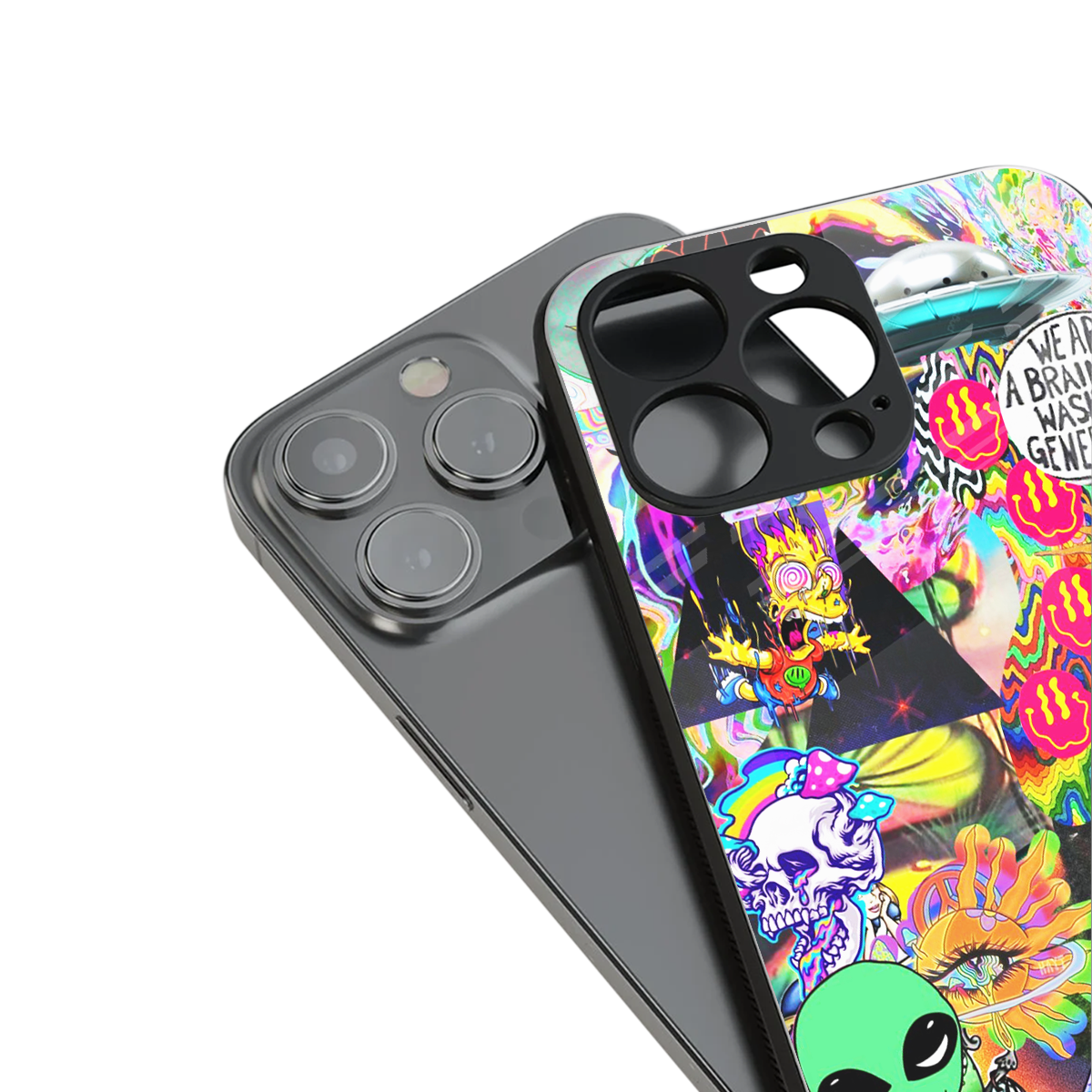 Alien Escape stylish phone case for iPhone 16 | glossy glass and slim fit