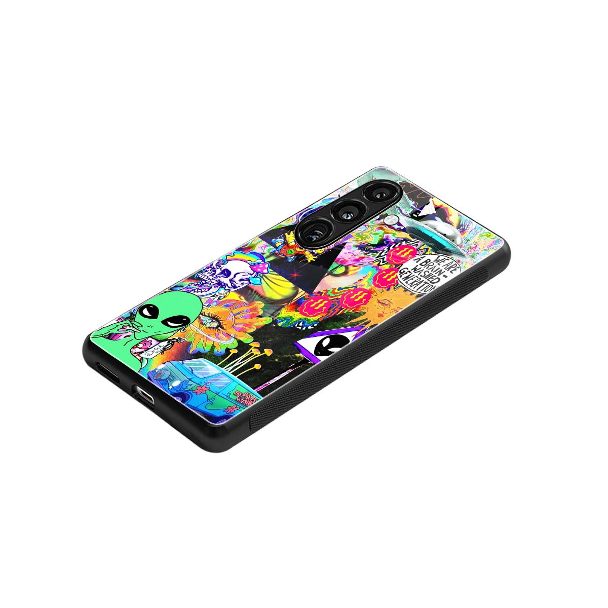 Alien Escape stylish phone case for samsung galaxy s24 fe | glossy glass and slim fit