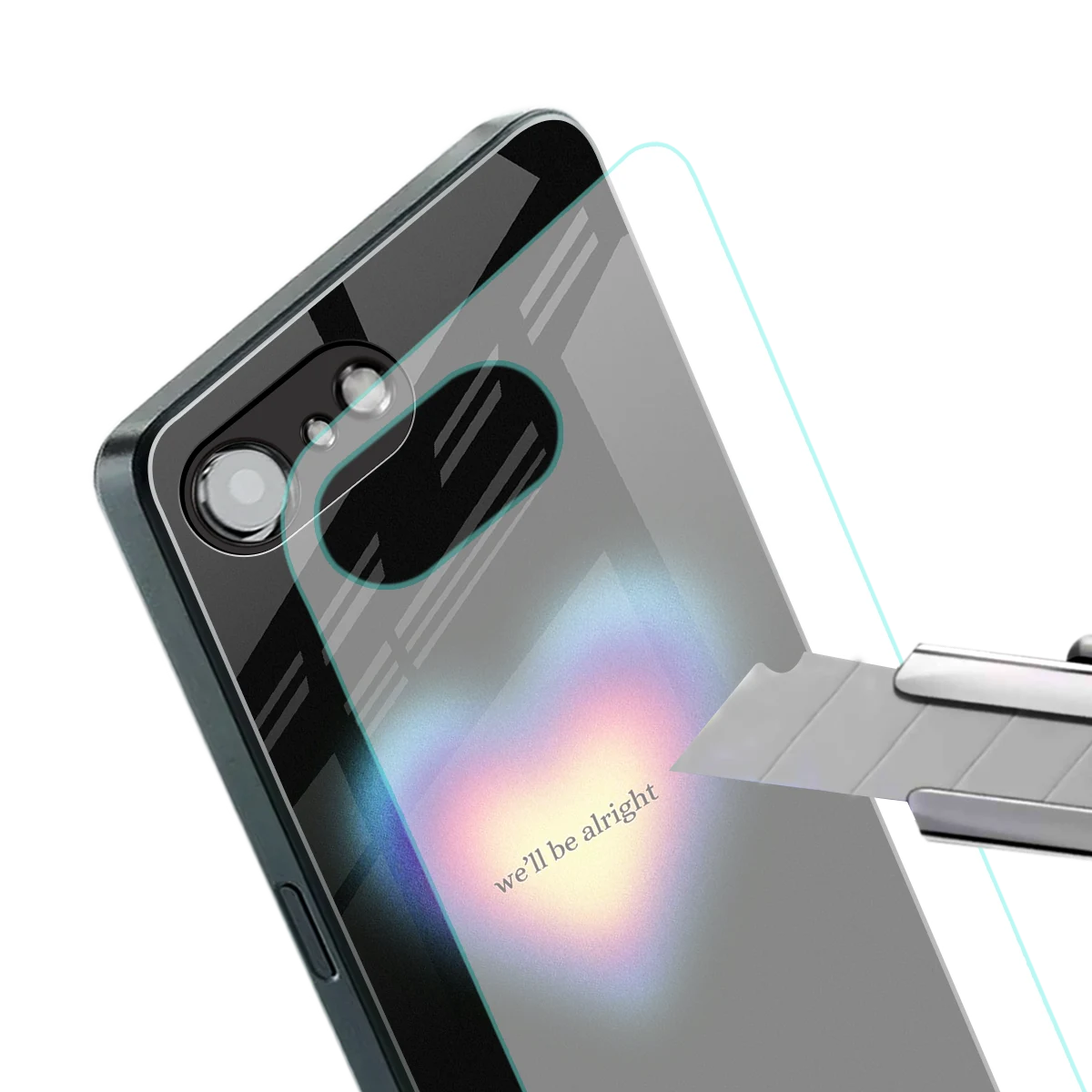 Alright Always stylish phone case for iphone 16e | glossy glass and slim fit