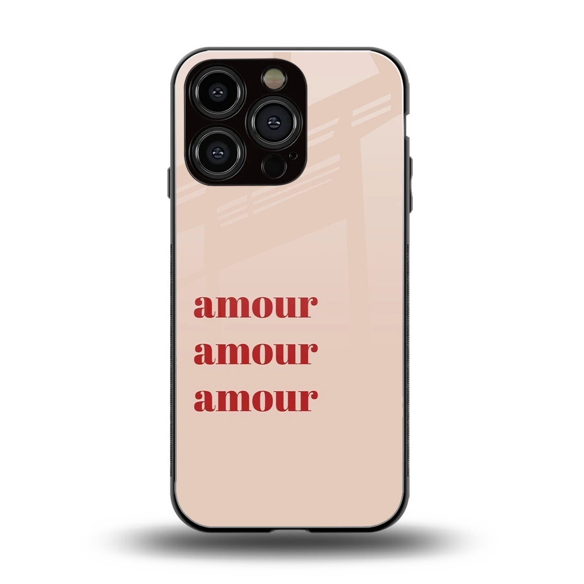 Amore Bliss back phone cover | glass case for iphone 16 pro