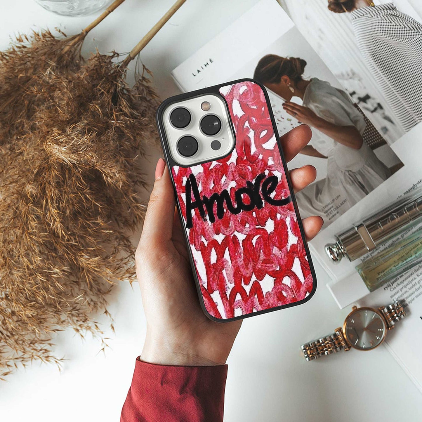 Amore Phone Case for Iphone 16 | Glass Case