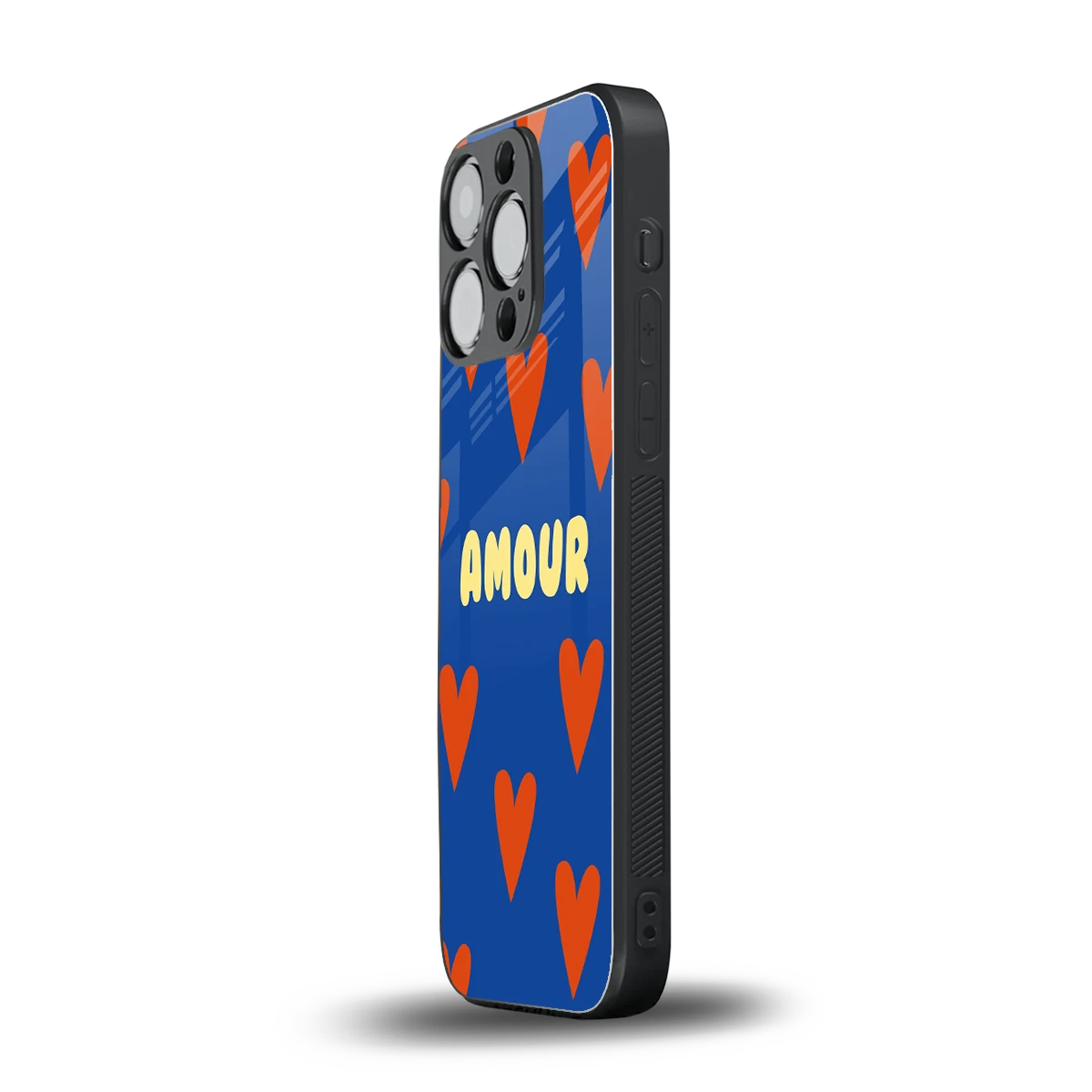 Amour Blue iphone 13 pro mobile cover | shockproof glass phone case