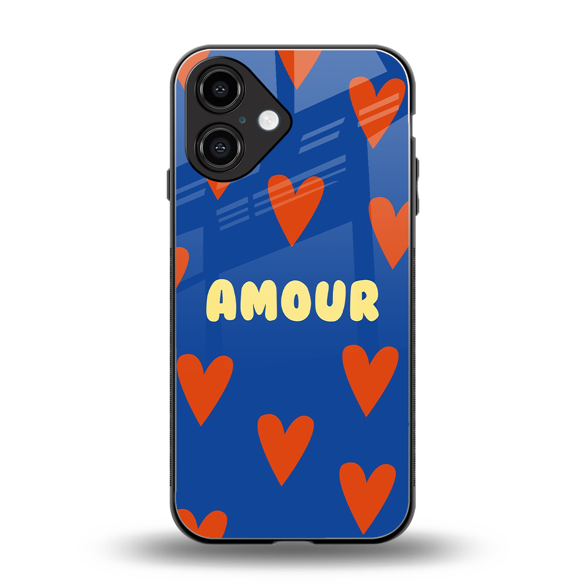 Amour Blue Phone Case for Iphone 16 | Glass Case