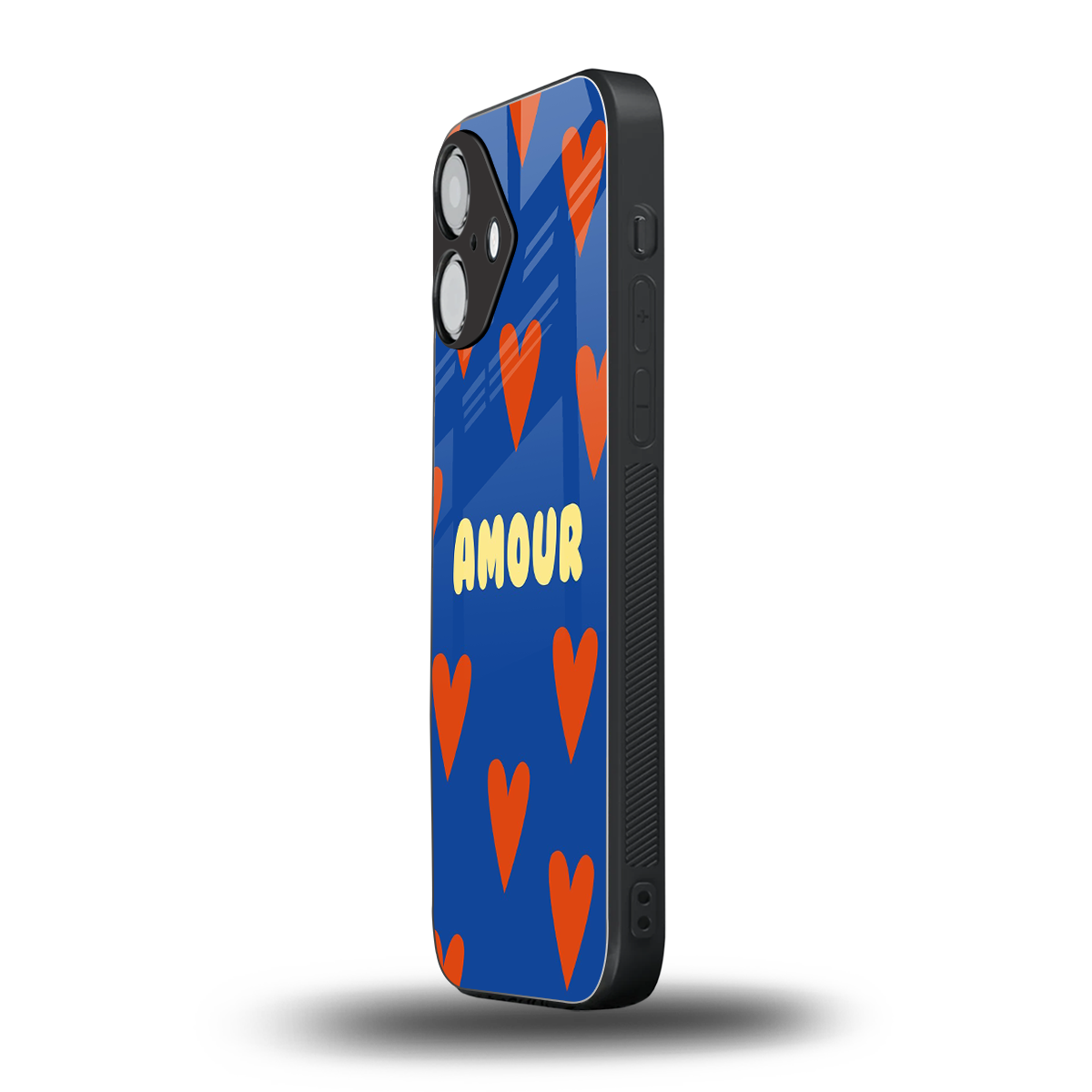 Amour Blue Phone Case for Iphone 16 | Glass Case