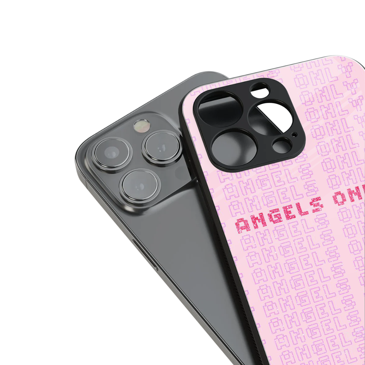 Angels Only stylish phone case for iPhone 16 | glossy glass and slim fit