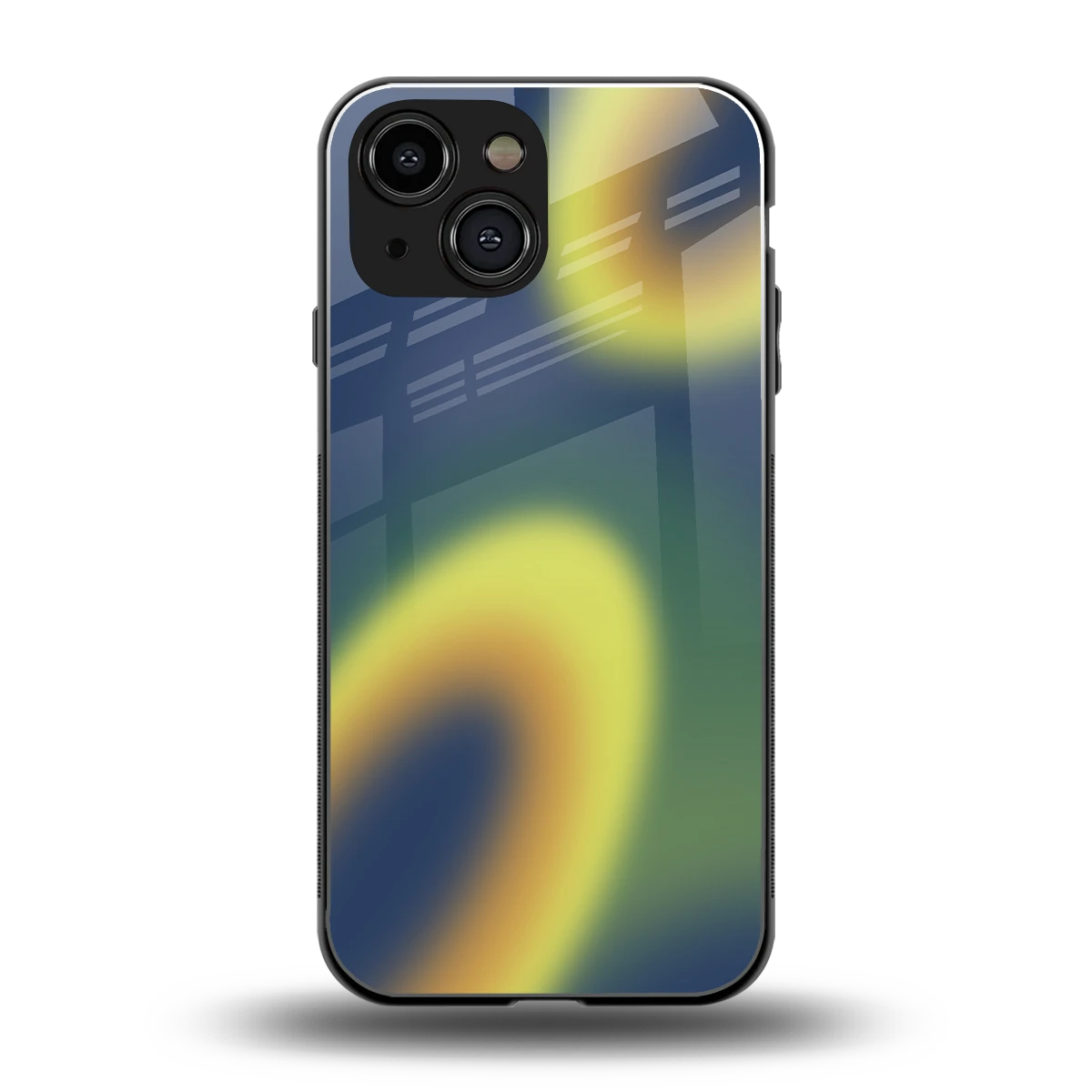 Aqua Sunset back phone cover | glass case for iphone 13 mini