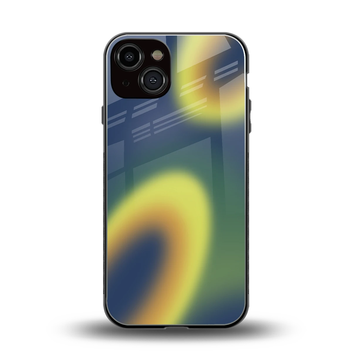 Aqua Sunset back phone cover | glass case for iphone 13