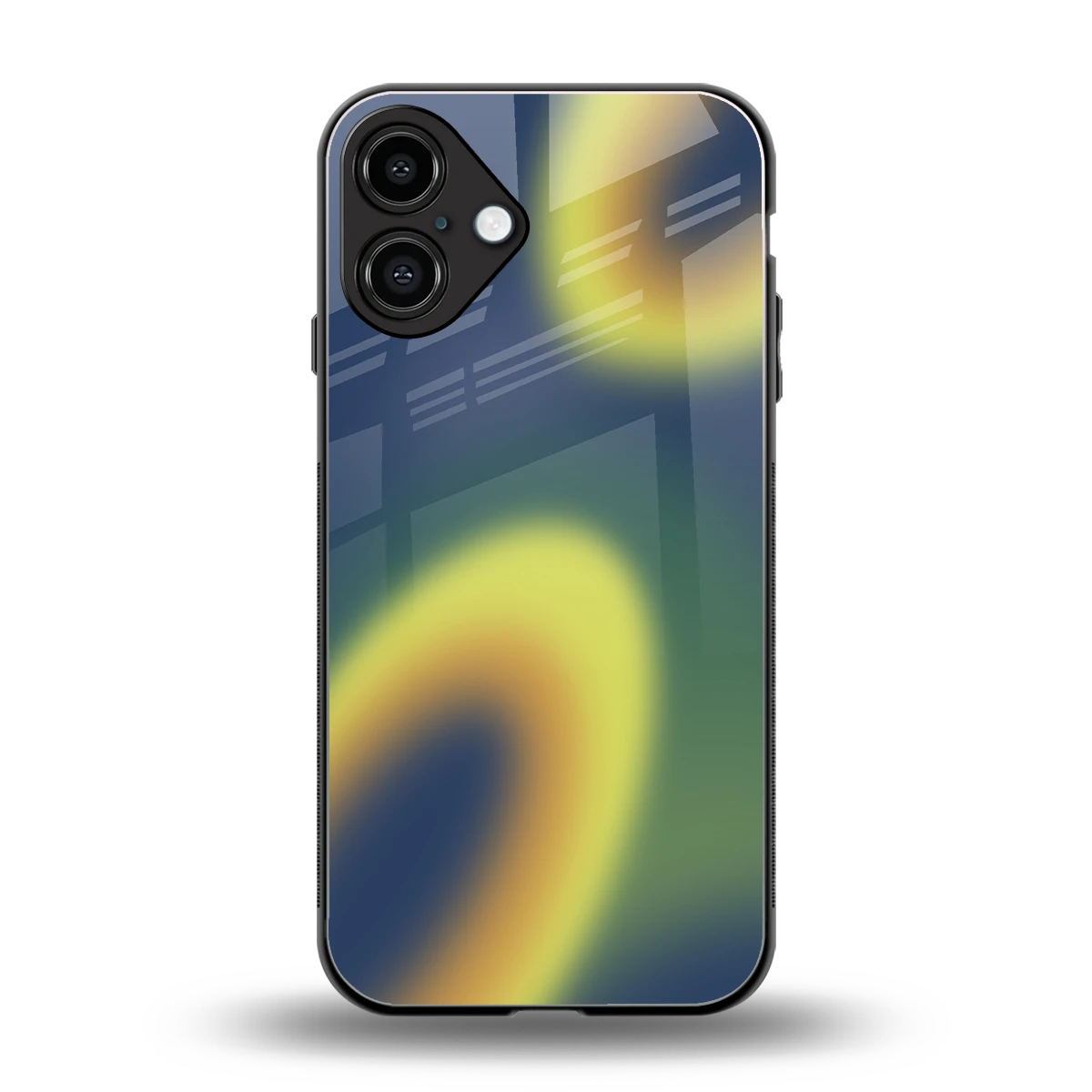 Aqua Sunset back phone cover | glass case for iphone 16 plus