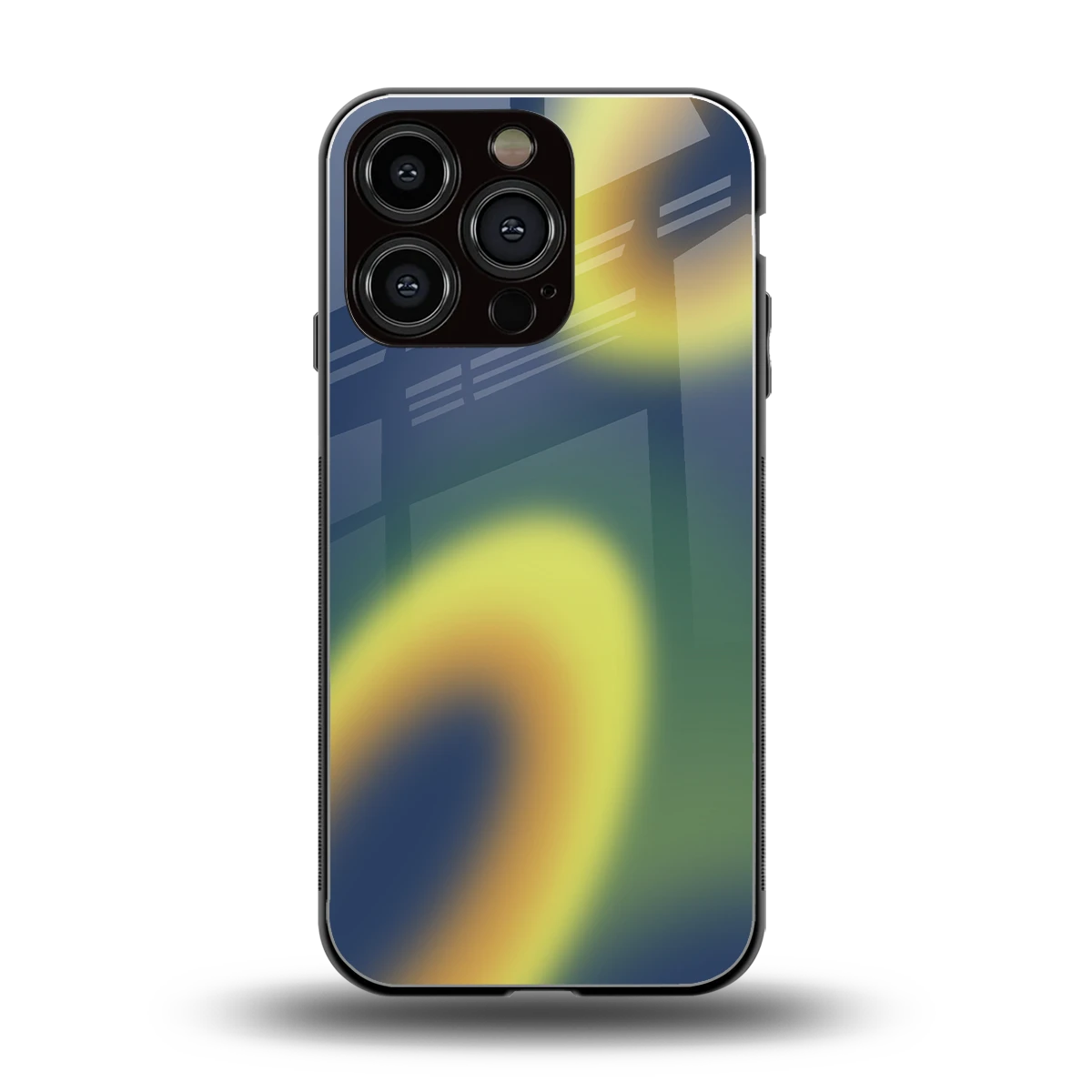 Aqua Sunset back phone cover | glass case for iphone 16 pro