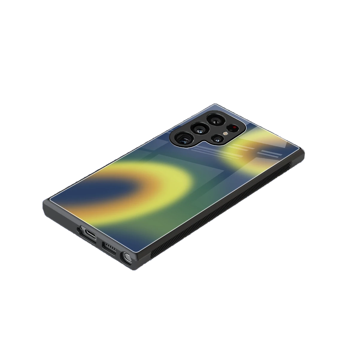 Aqua Sunset stylish phone case for samsung galaxy s24 ultra | glossy glass and slim fit