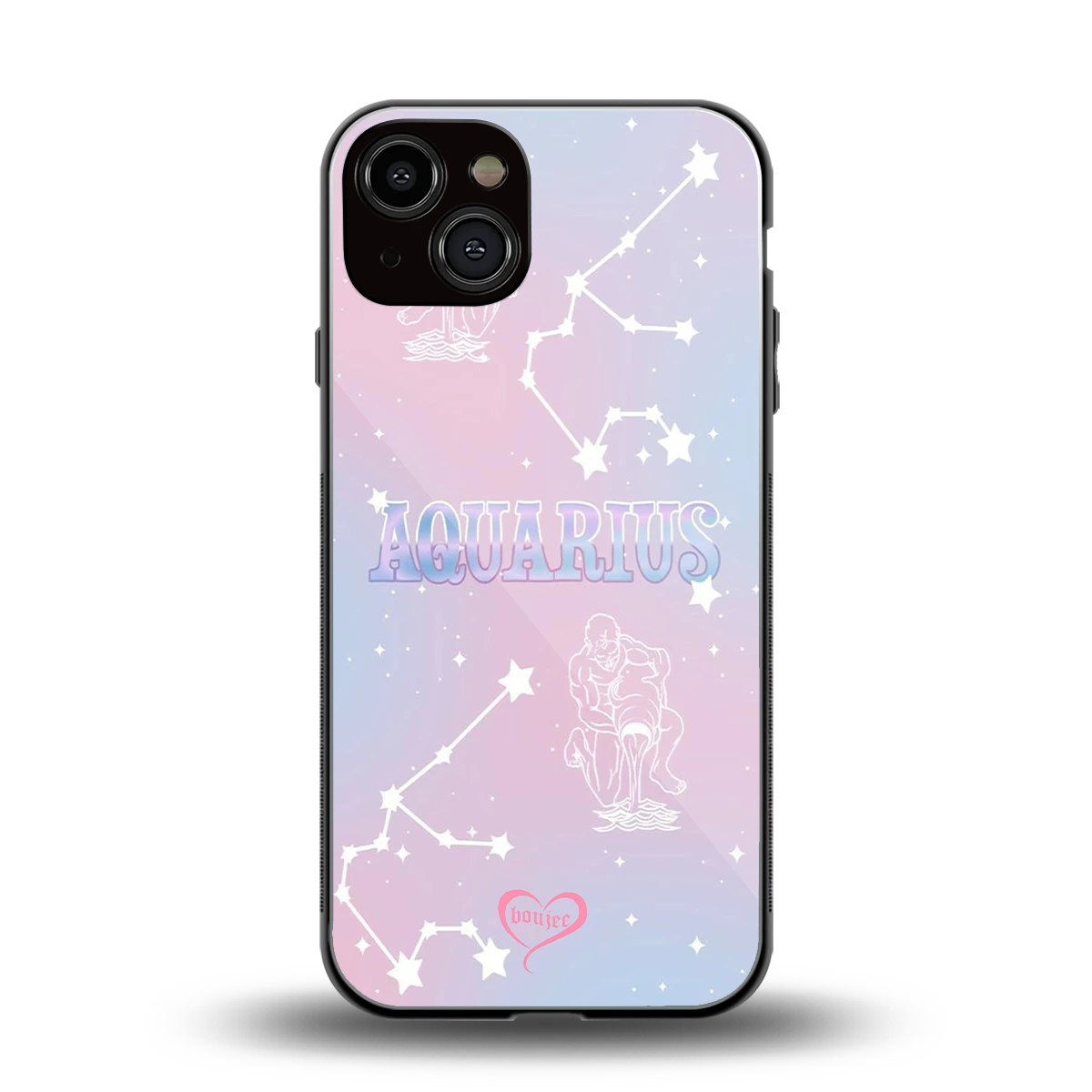 Aquarius Aura back phone cover | glass case for iphone 13