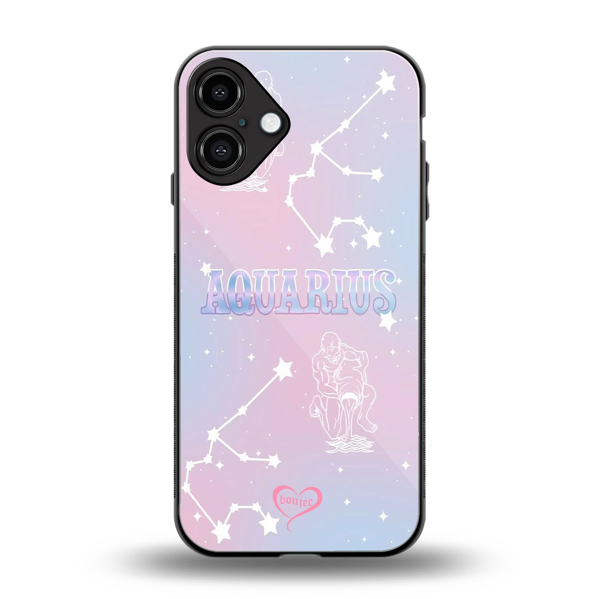 Aquarius Aura back phone cover | glass case for iphone 16 plus