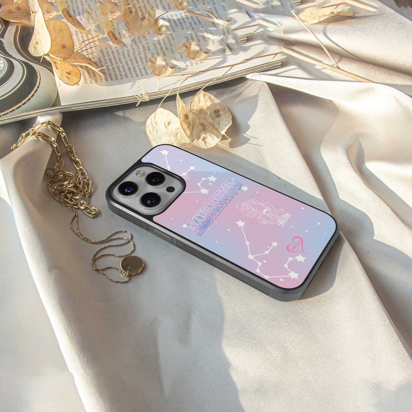 Aquarius Aura Phone Case for Iphone 16 | Glass Case