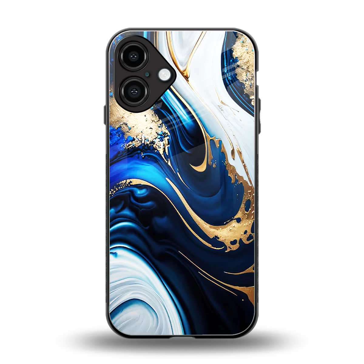 Arctic Flow back phone cover | glass case for iphone 16 plus