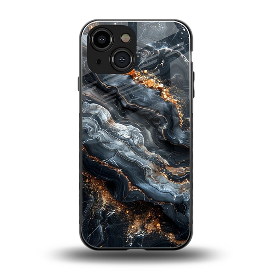 Arctic Stone back phone cover | glass case for iphone 13 mini