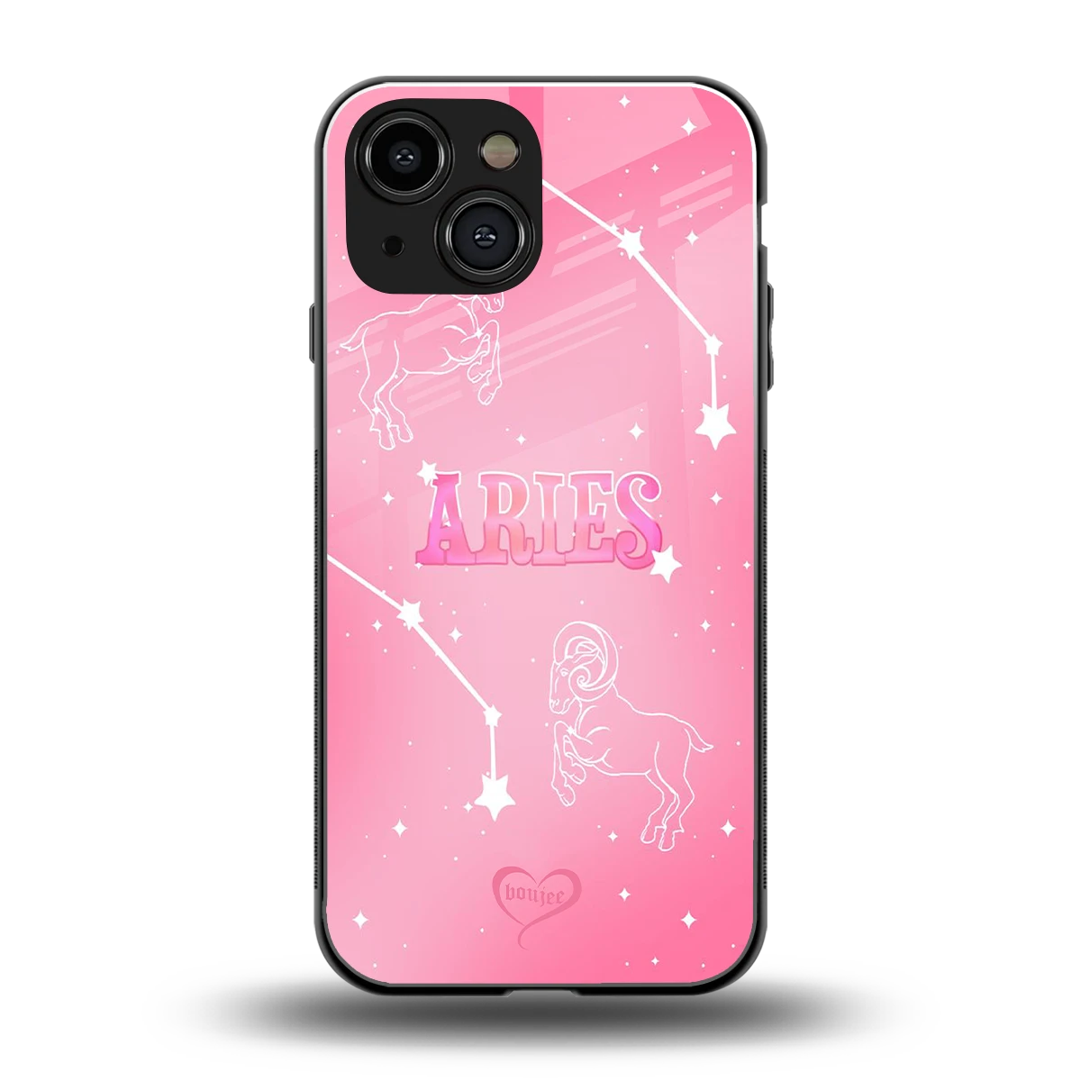 Aries Aura back phone cover | glass case for iphone 13 mini