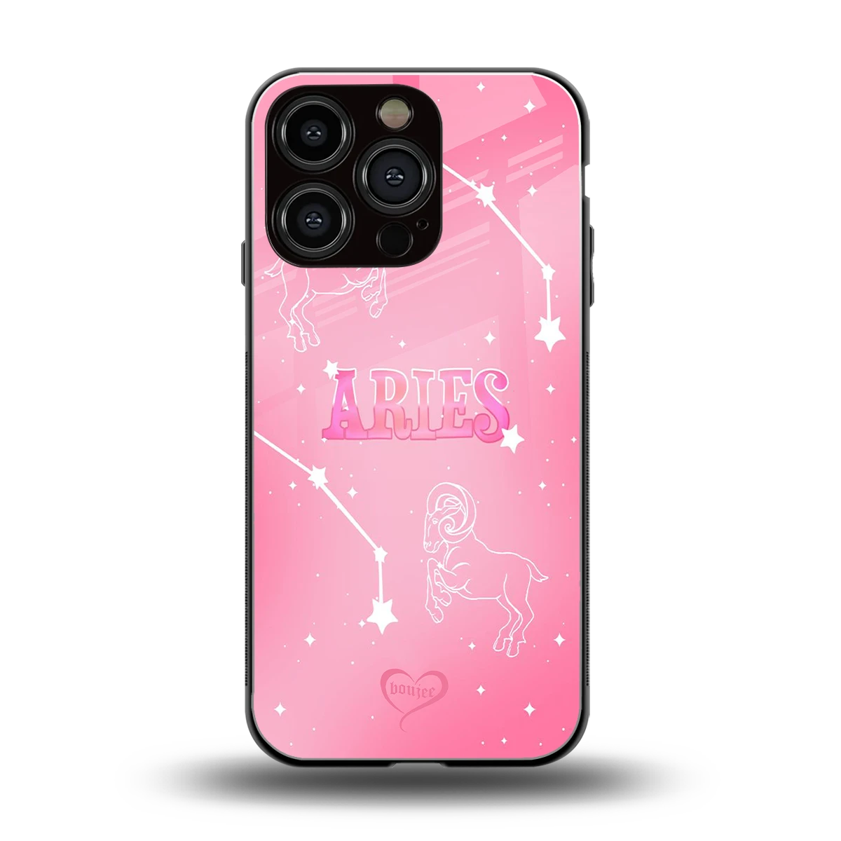 Aries Aura back phone cover | glass case for iphone 16 pro
