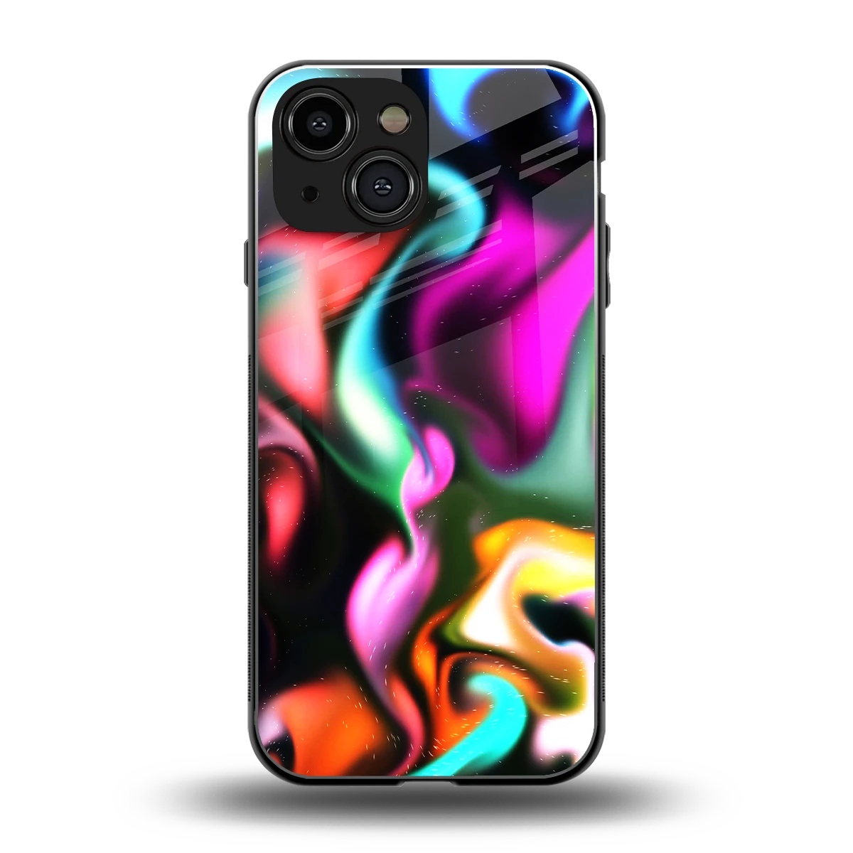Aurora Glow back phone cover | glass case for iphone 13 mini