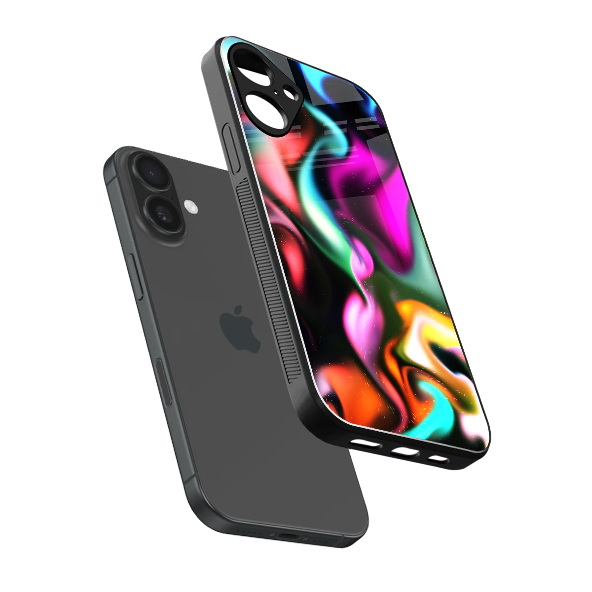 Aurora Glow sleek iphone 16 plus cover with tempered glass back and TPU edges