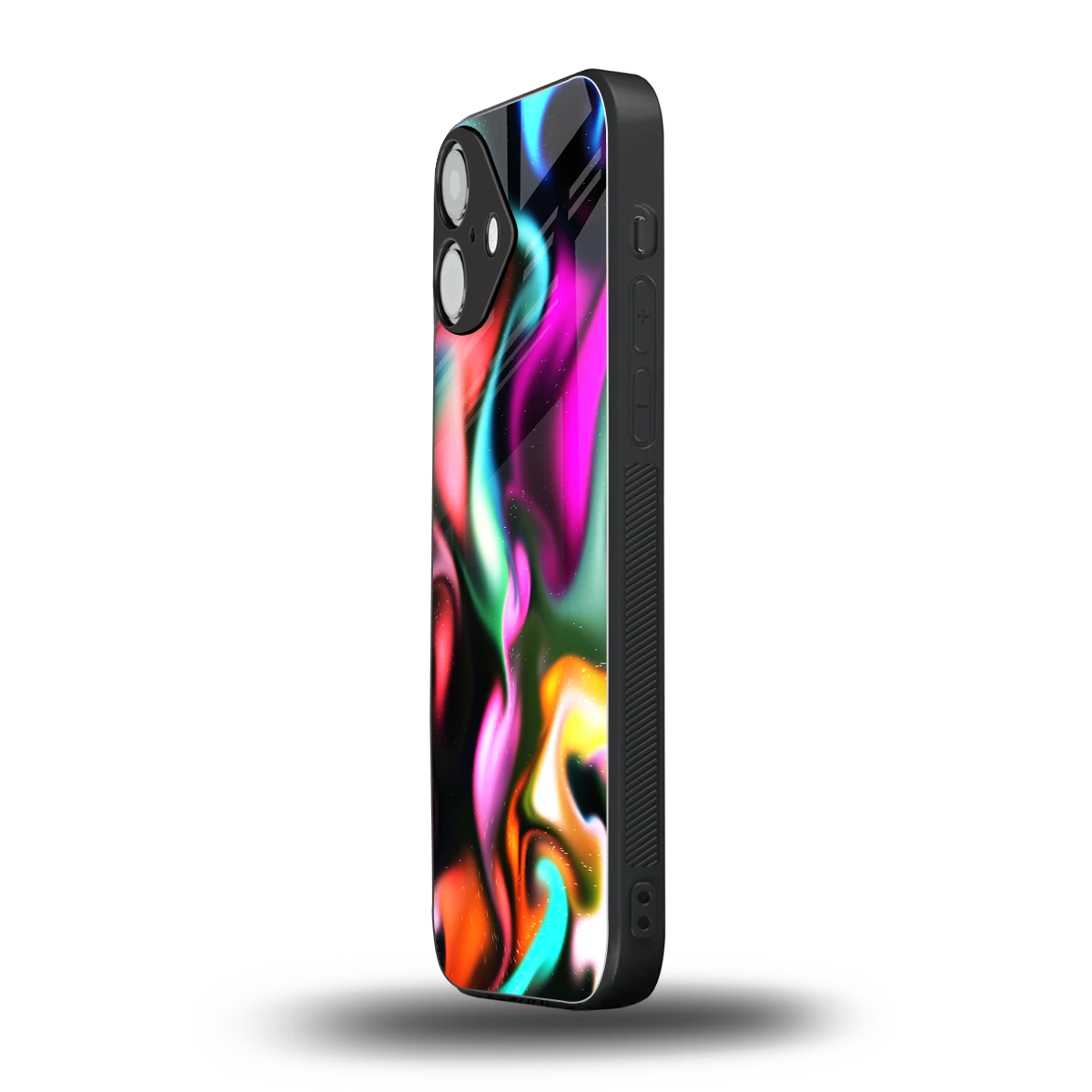 Aurora Glow iphone 16 plus mobile cover | shockproof glass phone case