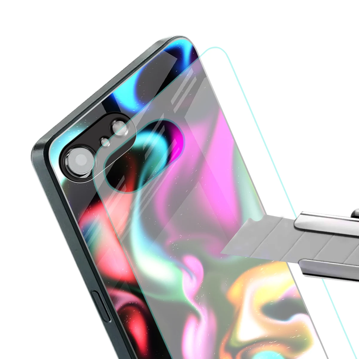 Aurora Glow stylish phone case for iphone 16e | glossy glass and slim fit