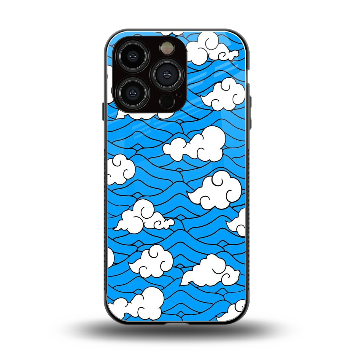 Azure Dreams back phone cover | glass case for iphone 16 pro