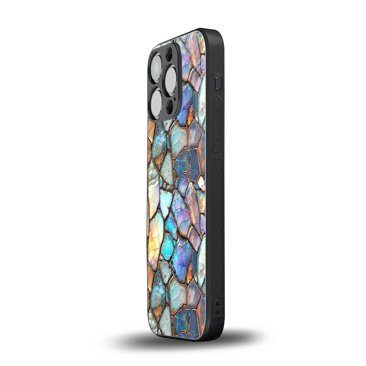 Azure Stone iphone 16 pro mobile cover | shockproof glass phone case
