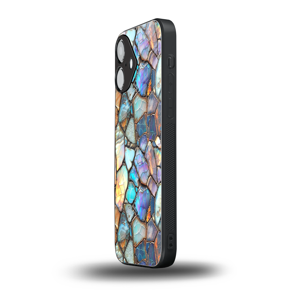 Azure Stone iPhone 16 mobile cover | shockproof glass phone case