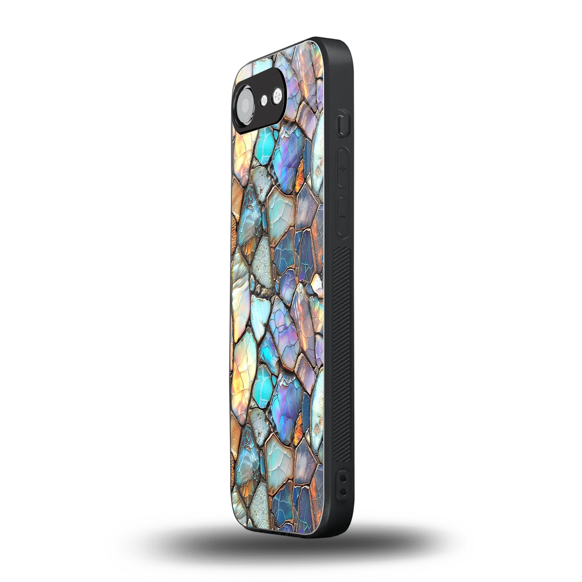 Azure Stone iphone 16e mobile cover | shockproof glass phone case