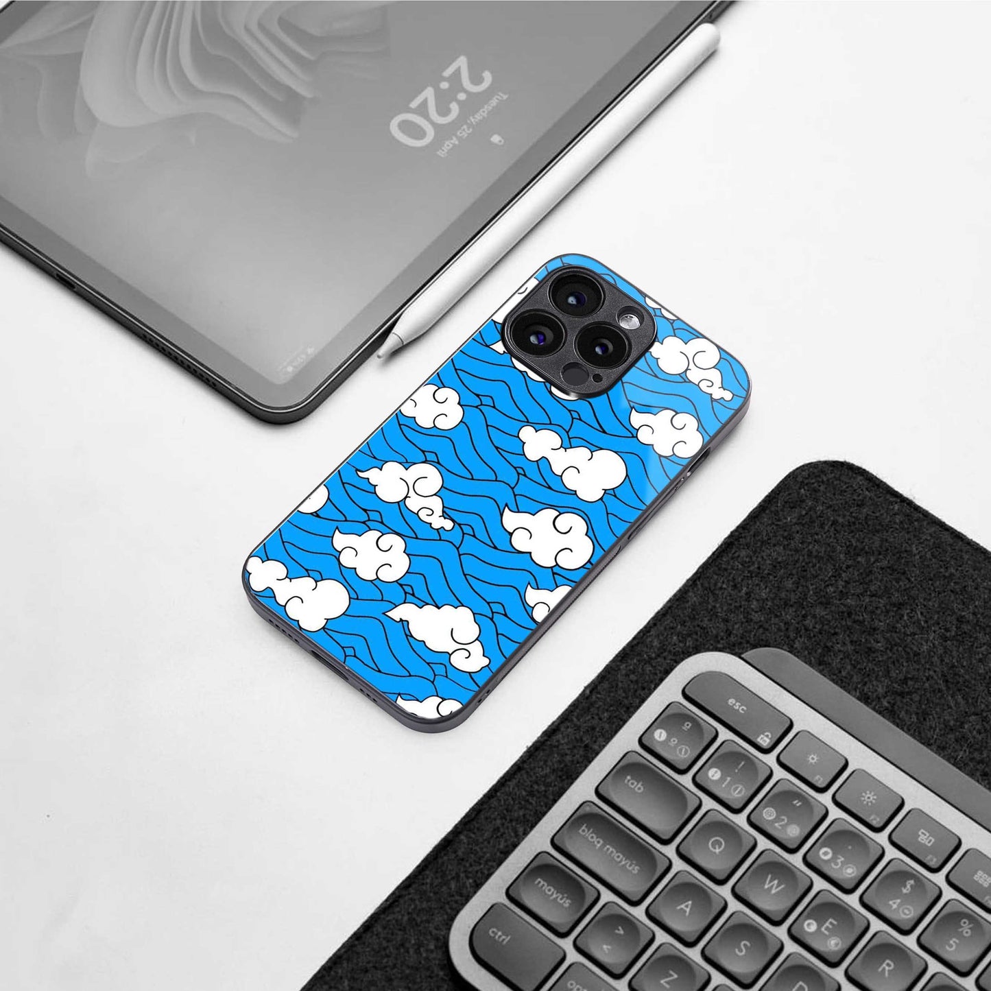 Azure Dreams Phone Case for Iphone 16 | Glass Case