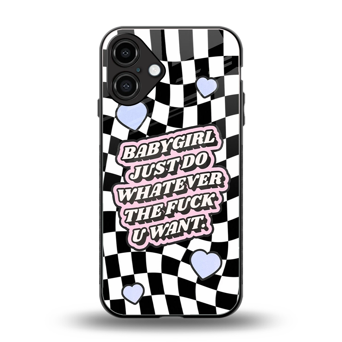 Babygirl back phone cover | glass case for iphone 16 plus
