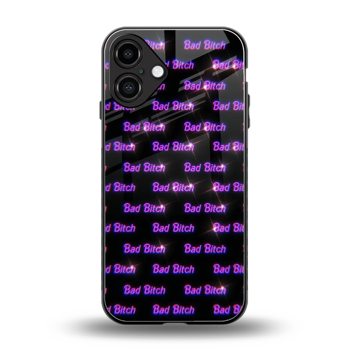 Bad Bitch back phone cover | glass case for iphone 16 plus
