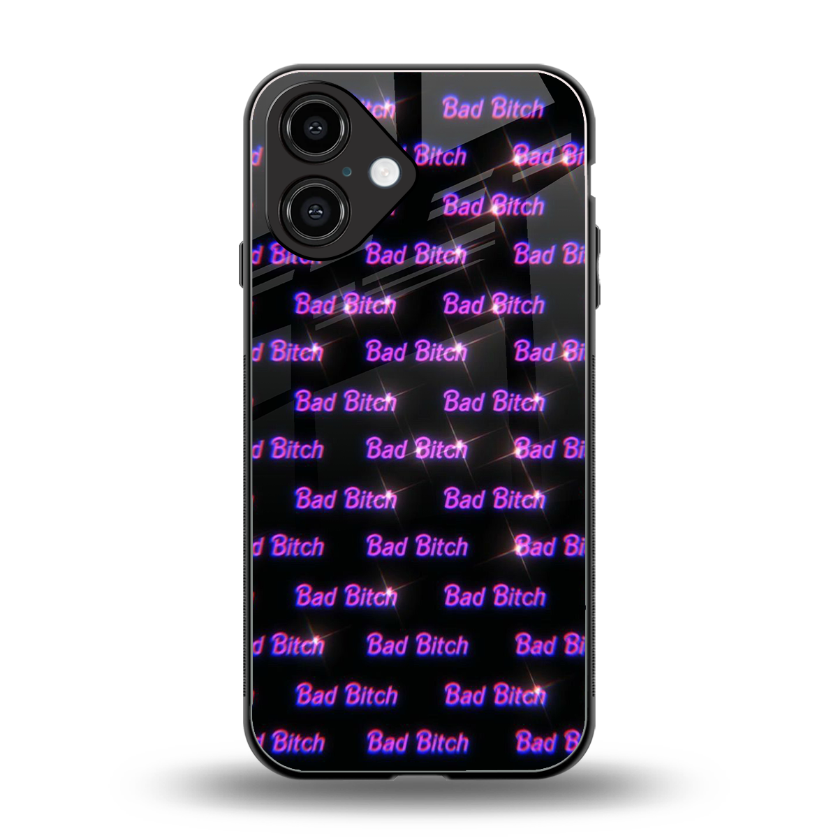 Bad Bitch back phone cover | glass case for iphone 16